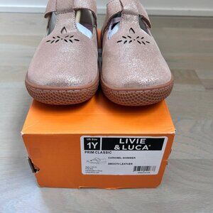 Brand New Livie & Luca Girls Size 1 Prim Classic T-Strap Mary Jane Shimmer